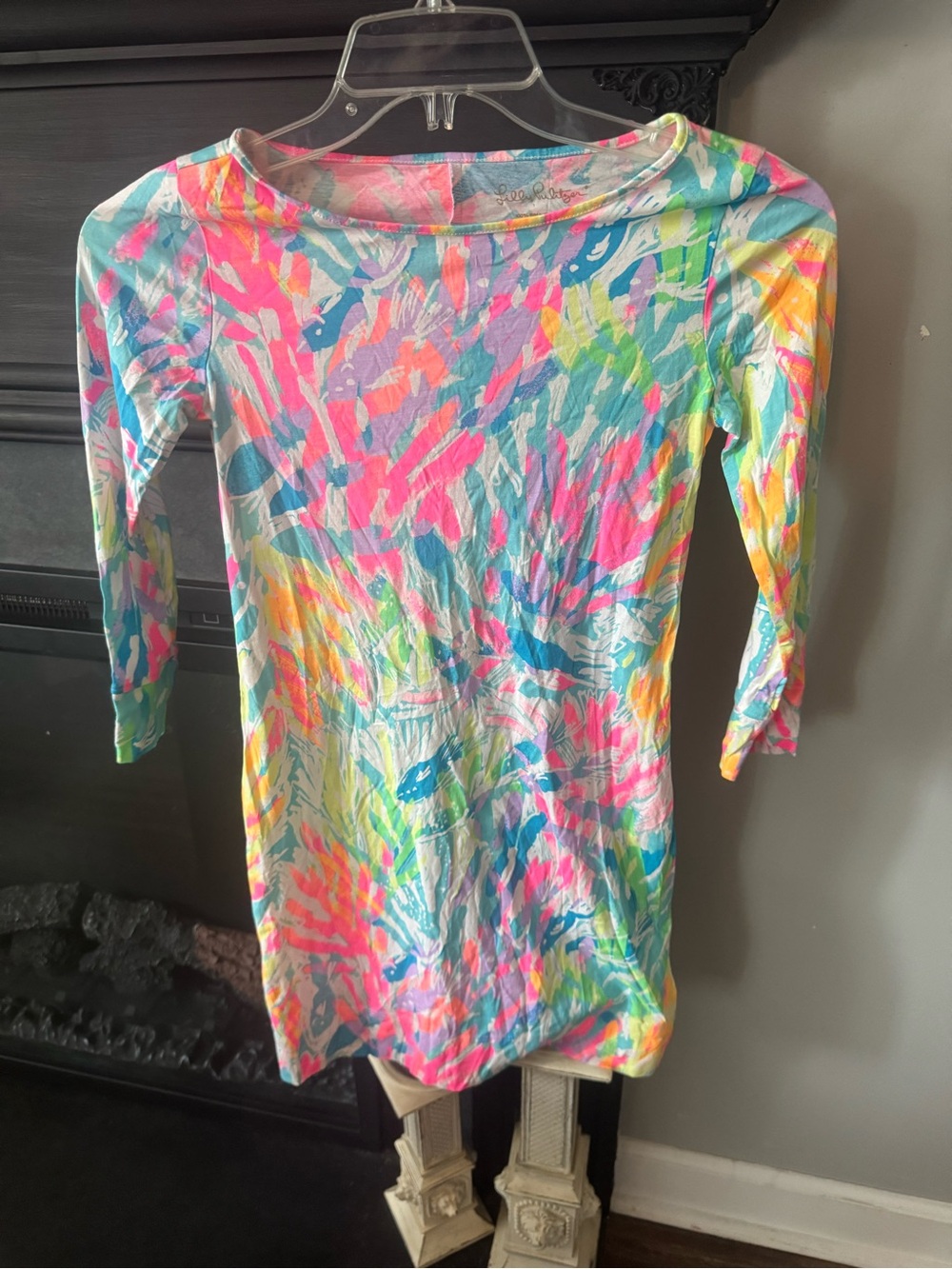 Lilly Pulitzer Multicolor Neon Brushstroke Mini Dress